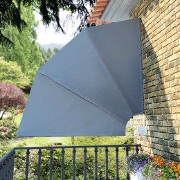 VidaXL Składany parawan balkonowy, szary, 210x210 cm