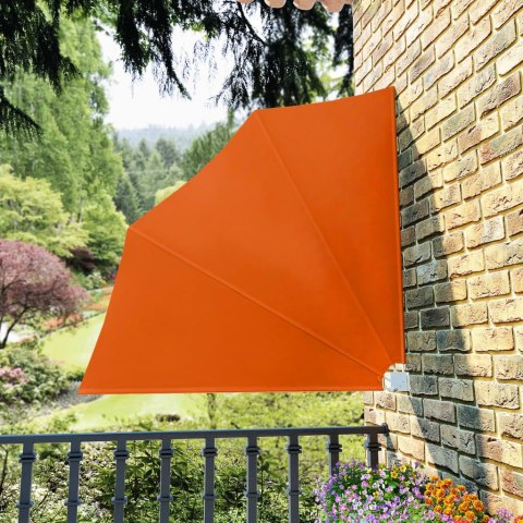 VidaXL Składany parawan balkonowy, terakota, 140x140 cm
