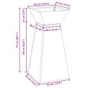 VidaXL Stojak na donice Stal ocynkowana 35 x 35 x 73 cm