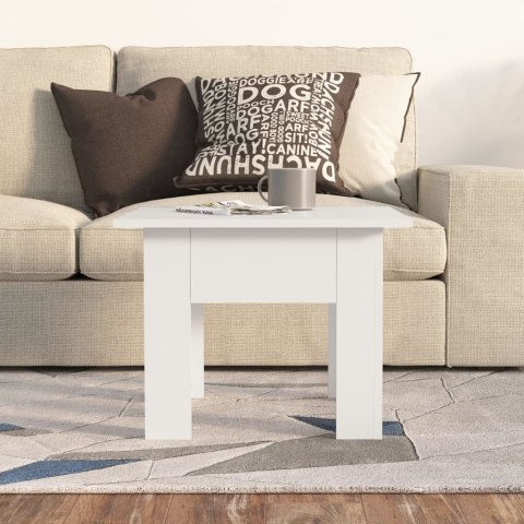 VidaXL Stolik kawowy, biały, 55x55x42 cm, materiał drewnopochodny VidaXL Stolik kawowy, biały, 55x55x42 cm, materiał drewnopochodny