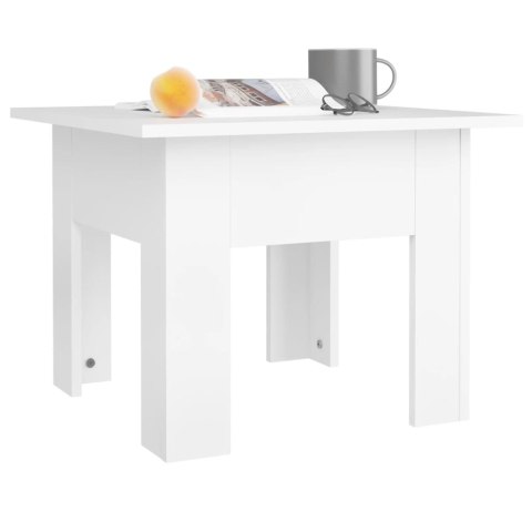 VidaXL Stolik kawowy, biały, 55x55x42 cm, materiał drewnopochodny VidaXL Stolik kawowy, biały, 55x55x42 cm, materiał drewnopochodny