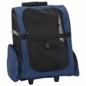 VidaXL Wózek dla zwierząt 3 w 1 Design Niebieski 48x32x57 cm Tkanina Oxford