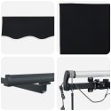 Automatyczna markiza chowana z LED Czarna 500x300 cm, Materiał zastępczy markizy vidaXL dla ramy 5x3 m Czarna