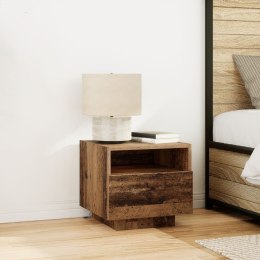 Stoliki nocne vidaXL z lampkami LED 2 szt. Stare drewno 40x39x37 cm