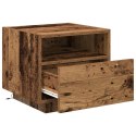 Stoliki nocne vidaXL z lampkami LED 2 szt. Stare drewno 40x39x37 cm