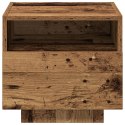 Stoliki nocne vidaXL z lampkami LED 2 szt. Stare drewno 40x39x37 cm