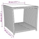 VidaXL 3-cz. zestaw mebli ogrodowych z poduszkami, czarny, rattan PE