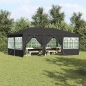  Namiot na imprezę z 10 ścianami bocznymi Antracytowy 6x4 m PE