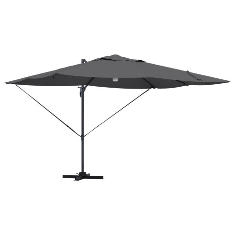 VidaXL Parasol Wysięgnikowy - Antracytowy Antracytowy Poliester Duży