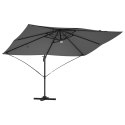 VidaXL Parasol Wysięgnikowy - Antracytowy Antracytowy Poliester Duży