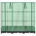 VidaXL Podwyższona donica ze szklarnią, wygląd rattanu, 120x40x123 cm