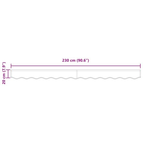 VidaXL Zasłona markizy antracytowa 2,5 m 2,3x0,2 m VidaXL Zasłona markizy antracytowa 2,5 m 2,3x0,2 m