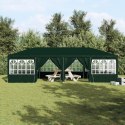  Zielony namiot imprezowy z 12 bocznymi ściankami 8x4 m PE