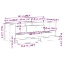 VidaXL Dzienny Łóżko w Dębie Dąb rzemieślniczy Płyta wiórowa 100 x 200 cm