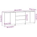 VidaXL Komody 3 szt., stare drewno 60x30x70 cm materiał drewnopochodny