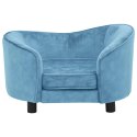 VidaXL Sofa dla psa, turkusowa, 69x49x40 cm, pluszowa