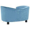 VidaXL Sofa dla psa, turkusowa, 69x49x40 cm, pluszowa