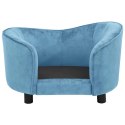 VidaXL Sofa dla psa, turkusowa, 69x49x40 cm, pluszowa