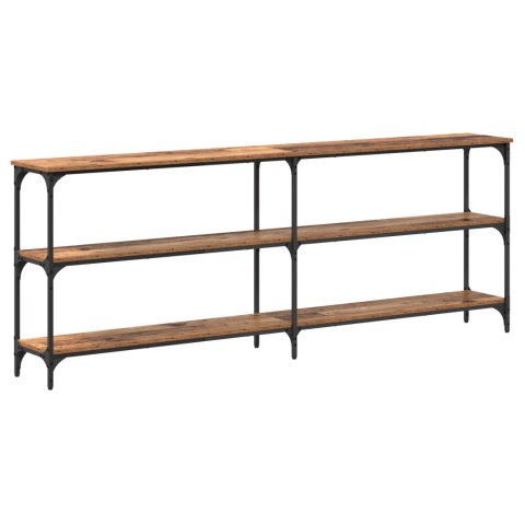 VidaXL Stół Konsolowy Stare Drewno 200x29x75 cm Drewno Inżynieryjne VidaXL Stół Konsolowy Stare Drewno 200x29x75 cm Drewno Inżynieryjne
