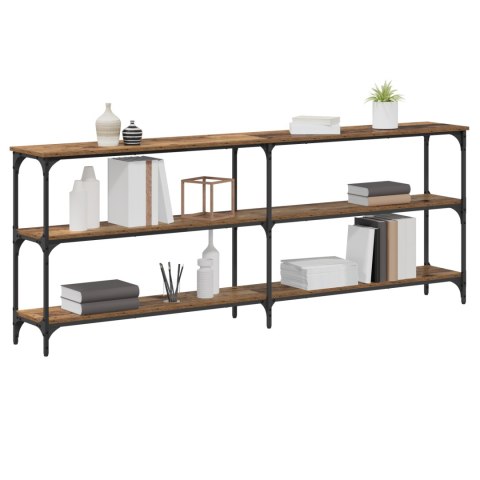 VidaXL Stół Konsolowy Stare Drewno 200x29x75 cm Drewno Inżynieryjne VidaXL Stół Konsolowy Stare Drewno 200x29x75 cm Drewno Inżynieryjne