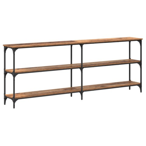 VidaXL Stół Konsolowy Stare Drewno 200x29x75 cm Drewno Inżynieryjne VidaXL Stół Konsolowy Stare Drewno 200x29x75 cm Drewno Inżynieryjne