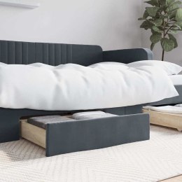 VidaXL Szuflady pod łóżko, 2 szt., ciemnoszare, pokryte aksamitem