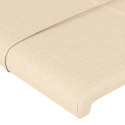 VidaXL Rama łóżka bez materaca Kremowa 90x190 cm Tkanina