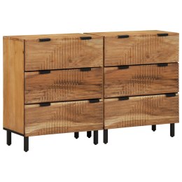VidaXL Szafki boczne 2szt. Brązowe 60x33x75 cm Lite Drewno Akacjowe