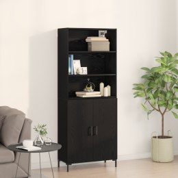 VidaXL Highboard Czarny Dąb 69.5x34x180 cm Materiał drewnopochodny, vidaXL Sideboard Czarny Dąb 69.5x34x90 cm Materiał drewnopoc