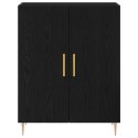 VidaXL Luksusowy mebel Czarny dąb 69.5x34x180 cm z drewna inżynieryjnego, vidaXL Boczniak Czarny dąb 69.5x34x90 cm z drewna inży