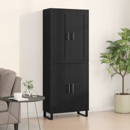 VidaXL Wysoki regał Czarny Dąb 69.5x34x180 cm z drewna inżynieryjnego