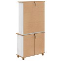 Hutch vidaXL "ASKIM" Biała 91x40x183 cm Drewno Sosnowe, Hutch vidaXL "ASKIM" Biała 91x30x104 cm Drewno Sosnowe, Hutch z szuflada