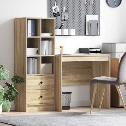 Biurko vidaXL z miejscem do przechowywania Sonoma Oak Płyta wiórowa, Biurko vidaXL Sonoma Oak 80x50x76 cm Płyta wiórowa