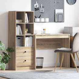 VidaXL Biurko z miejscem do przechowywania Sonoma Dąb Materiał Drewnopochodny