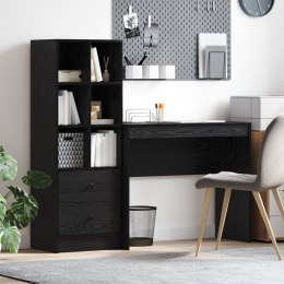VidaXL Biurko z przechowalnią Czarne dęby Materiał drewnopochodny