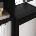VidaXL Biurko z przechowalnią Czarne dęby Materiał drewnopochodny