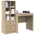 Biurko vidaXL z miejscem do przechowywania Sonoma Oak Płyta wiórowa, Biurko vidaXL Sonoma Oak 80x50x76 cm Płyta wiórowa