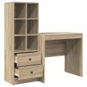 Biurko vidaXL z miejscem do przechowywania Sonoma Oak Płyta wiórowa, Biurko vidaXL Sonoma Oak 80x50x76 cm Płyta wiórowa