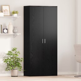 VidaXL Wysoki regał czarny dąb 80x35x180 cm drewno inżynieryjne