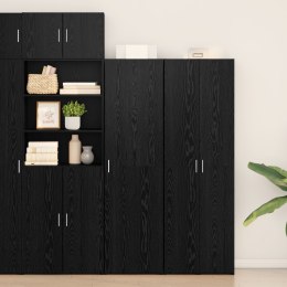 VidaXL Highboard Czarny Dąb 50x42.5x185 cm Drewno Inżynieryjne