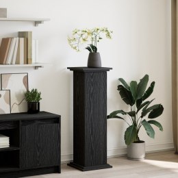 VidaXL Stojak na rośliny z przechowywaniem Czarny Dąb 31x30x90 cm Drewno inżynieryjne