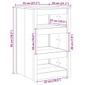 VidaXL Szafka kuchenna na zewnątrz 55x55x92 cm z litego drewna sosnowego