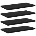 VidaXL Półki montowane na ścianie Czarny dąb MDF 40 x 20 x 1.5 cm