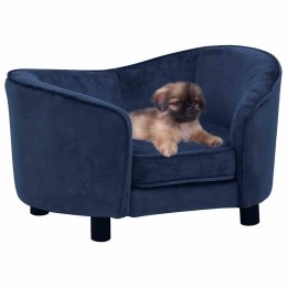 VidaXL Sofa dla psa, niebieska, 69x49x40 cm, pluszowa