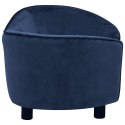VidaXL Sofa dla psa, niebieska, 69x49x40 cm, pluszowa