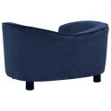 VidaXL Sofa dla psa, niebieska, 69x49x40 cm, pluszowa