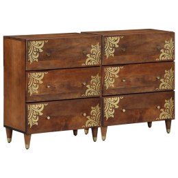 Komody vidaXL 2 szt Miodowy brąz 60x33.5x75 cm Solidne Drewno Mango, Komoda vidaXL 60x33x75 cm Solidne Drewno Mango