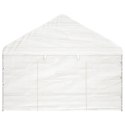 VidaXL Namiot ogrodowy z dachem, biały, 11,15x4,08x3,22 m, polietylen