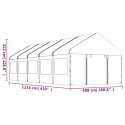 VidaXL Namiot ogrodowy z dachem, biały, 11,15x4,08x3,22 m, polietylen