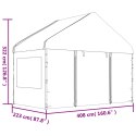 VidaXL Namiot ogrodowy z dachem, biały, 11,15x4,08x3,22 m, polietylen